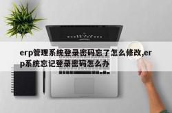 erp管理系统登录密码忘了怎么修改,erp系统忘记登录密码怎么办