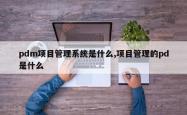 pdm项目管理系统是什么,项目管理的pd是什么