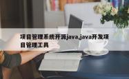 项目管理系统开源java,java开发项目管理工具