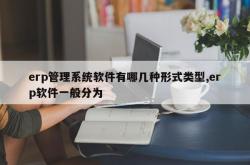 erp管理系统软件有哪几种形式类型,erp软件一般分为